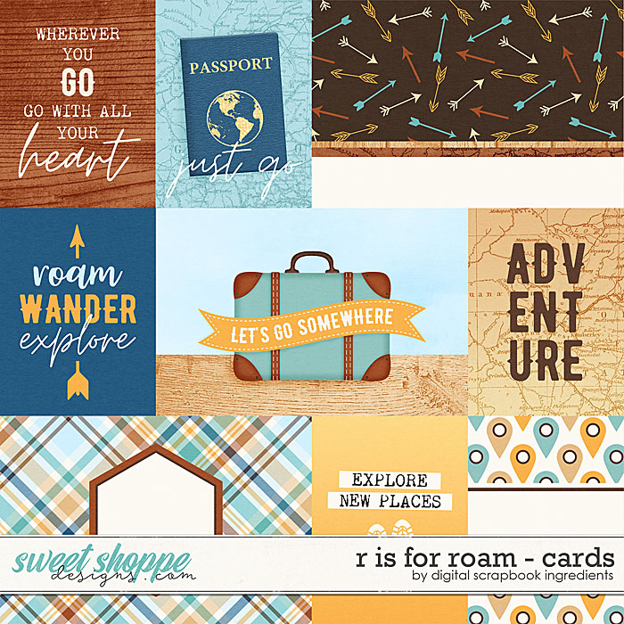 R is for Roam | Cards by Digital Scrapbook Ingredients