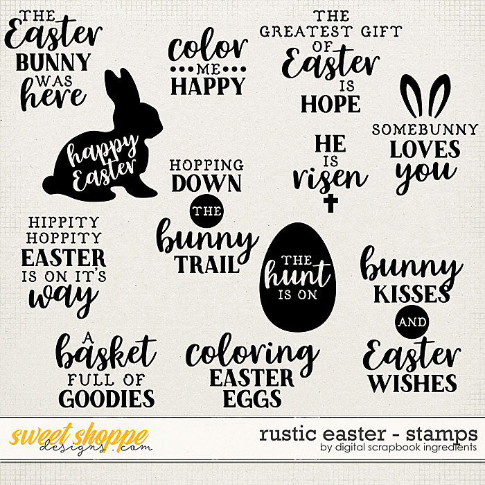 Rustic Easter | Stamps by Digital Scrapbook Ingredients