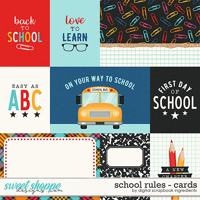 School Rules | Cards by Digital Scrapbook Ingredients