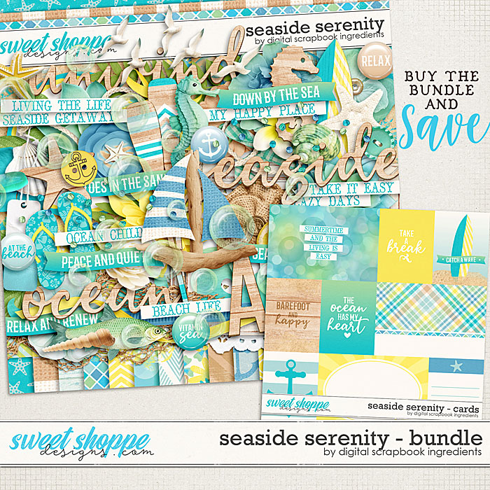 Seaside Serenity Bundle by Digital Scrapbook Ingredients