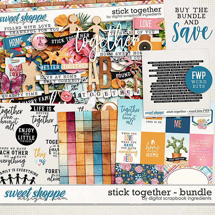 Stick Together Bundle & *FWP* by Digital Scrapbook Ingredients