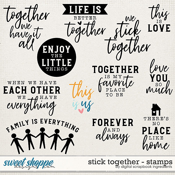 Stick Together | Stamps by Digital Scrapbook Ingredients Stick Together | Stamps by Digital Scrapbook Ingredients