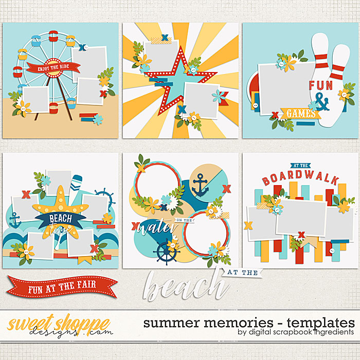 Summer Memories Templates by Digital Scrapbook Ingredients