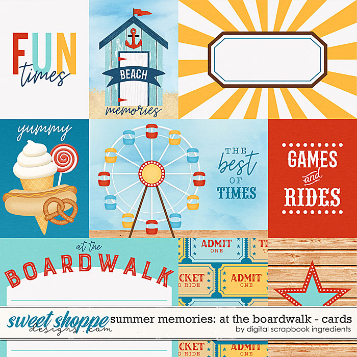 Summer Memories: At The Boardwalk | Cards by Digital Scrapbook Ingredients Summer Memories: At The Boardwalk | Cards by Digital Scrapbook Ingredients