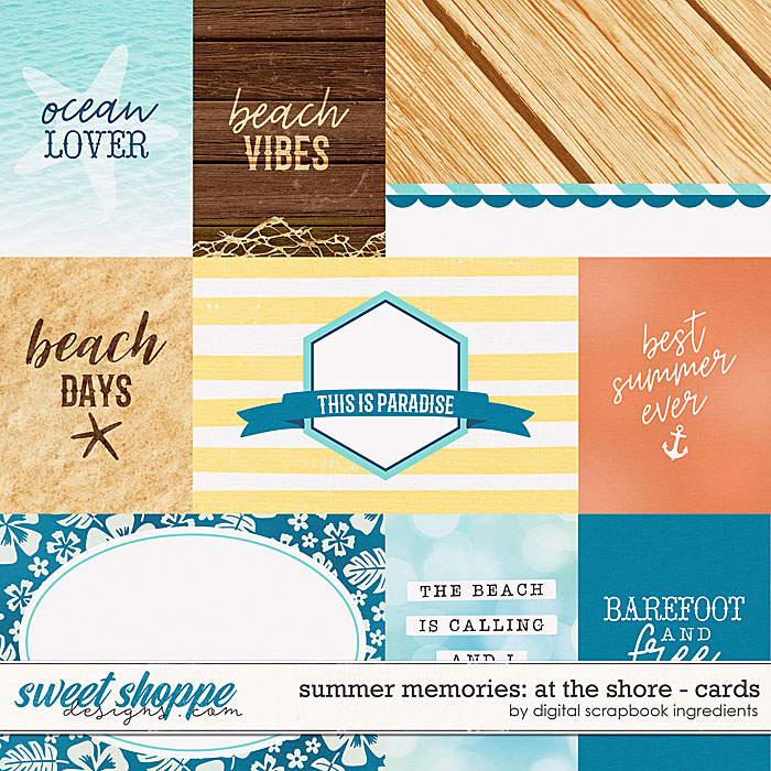 Summer Memories: At The Shore | Cards by Digital Scrapbook Ingredients Summer Memories: At The Shore | Cards by Digital Scrapbook Ingredients
