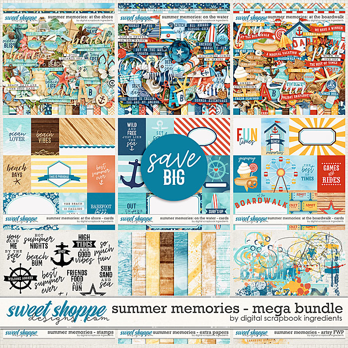 Summer Memories Mega Bundle & *FWP* by Digital Scrapbook Ingredients