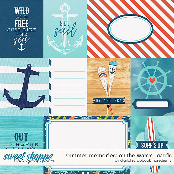 Summer Memories: On The Water | Cards by Digital Scrapbook Ingredients Summer Memories: On The Water | Cards by Digital Scrapbook Ingredients