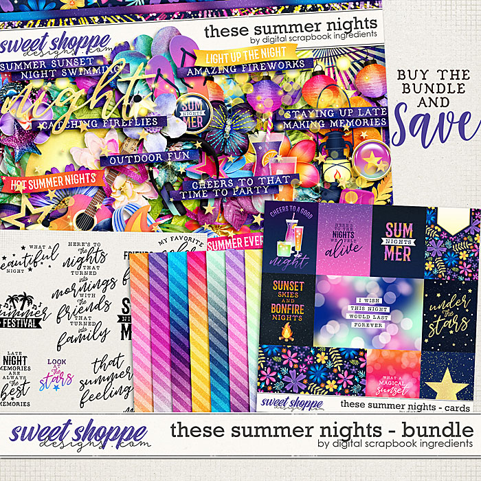 These Summer Nights Bundle by Digital Scrapbook Ingredients