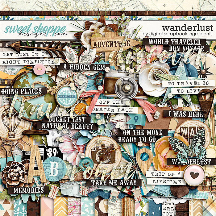 Going Places, Free Travel and Vacation Digital Scrapbook Kit