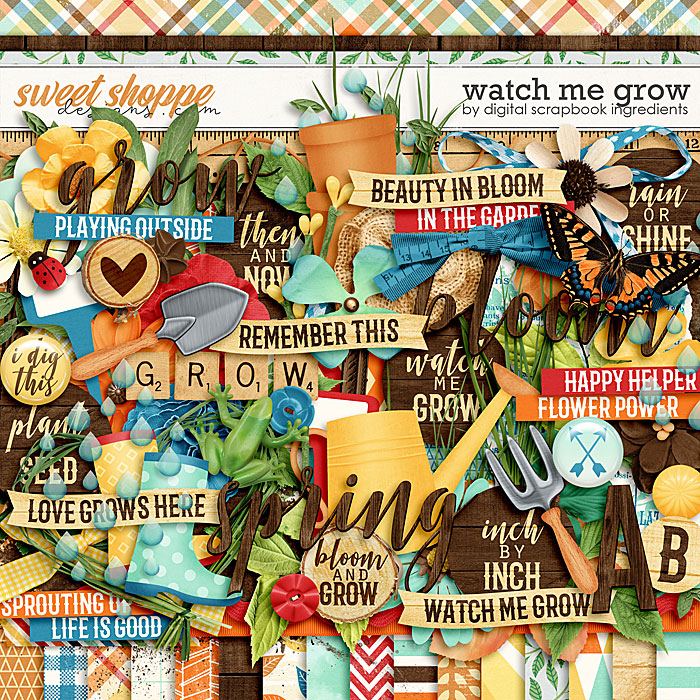 Ladybug Digital Scrapbooking Kit with Papers and Elements