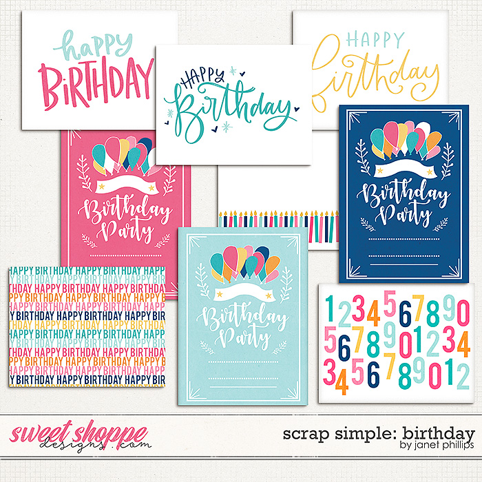 Scrap Simple: Birthday Journaling Cards by Janet Phillips
