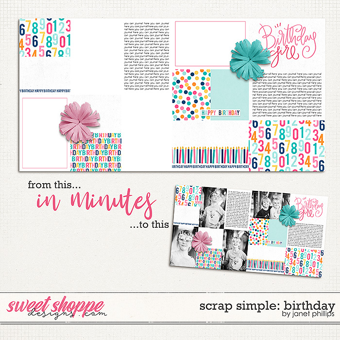 Scrap Simple: Birthday Layered Quick Page by Janet Phillips