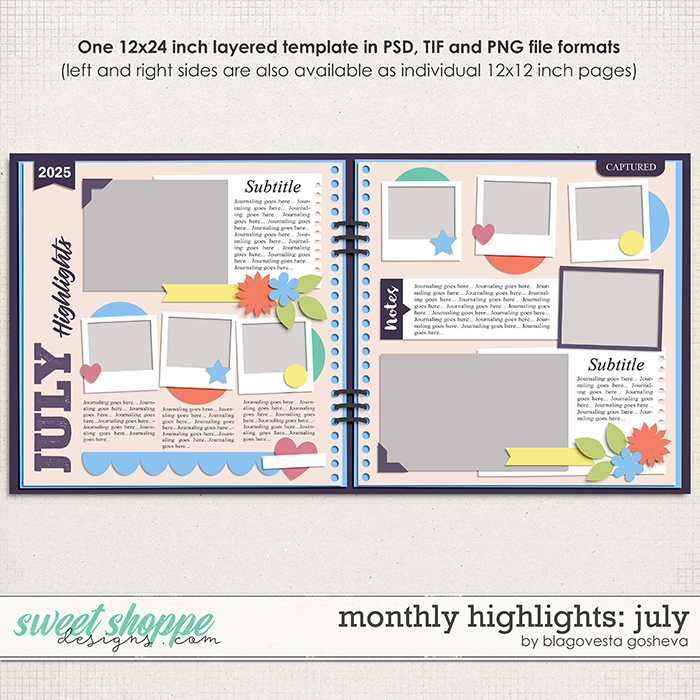 Monthly Highlights: July {layered templates} by Blagovesta Gosheva