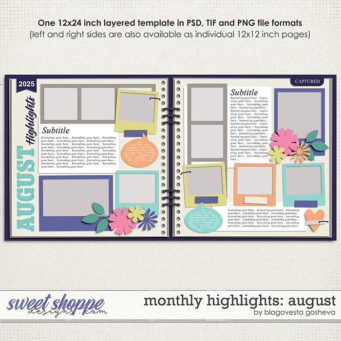 Monthly Highlights: August {layered templates} by Blagovesta Gosheva
