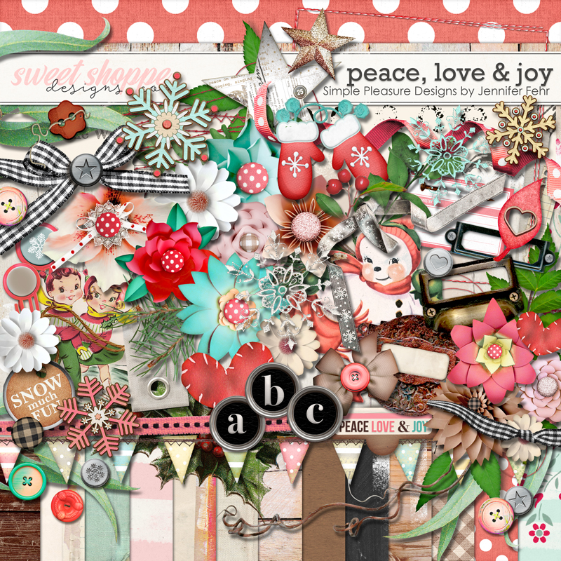 Peace, Love & Joy Kit:  Simple Pleasure Designs by Jennifer Fehr