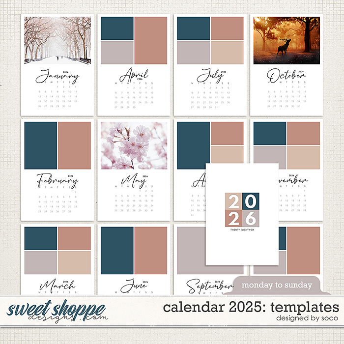 Calendar 2026 (Monday - Sunday) | Designed by Soco