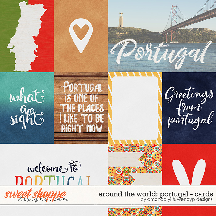 Around the world: Portugal cards by Amanda Yi & WendyP Designs