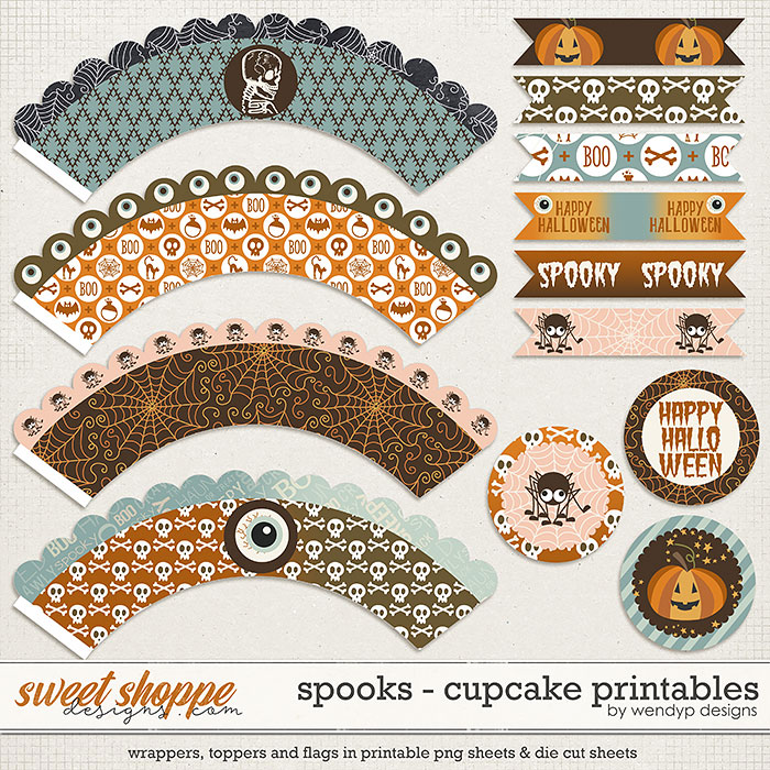 Spooks - Cupcake printable by WendyP Designs