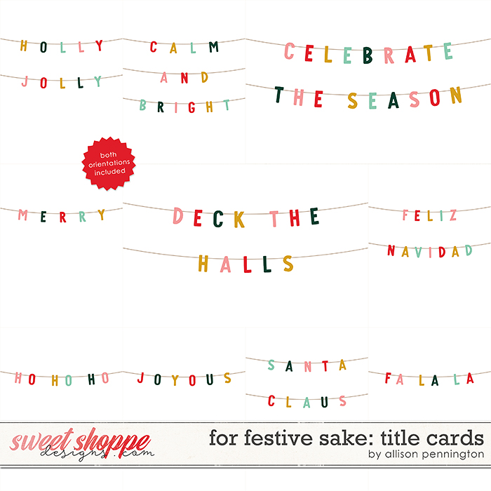 For Festive Sake: Title Cards