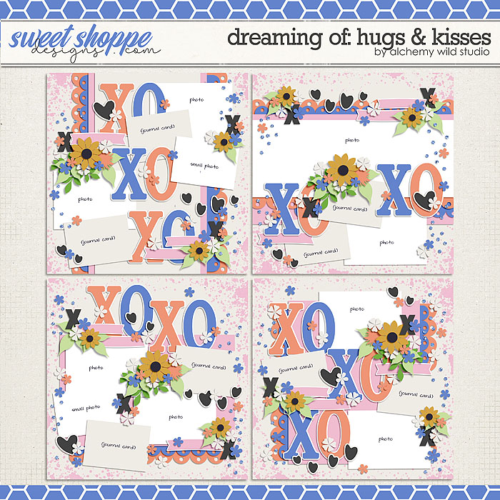 Dreaming Of: Hugs & Kisses Layered Templates by Alchemy Wild Studio