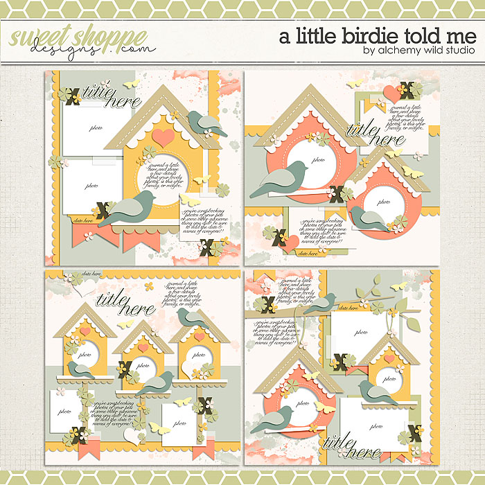 A Little Birdie Told Me Layered Templates by Amber