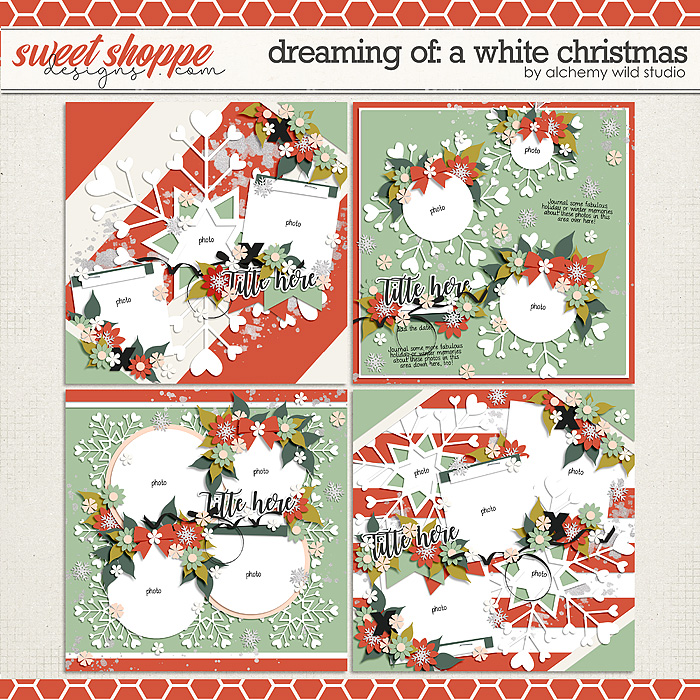 Dreaming Of: A White Christmas Layered Templates by Amber