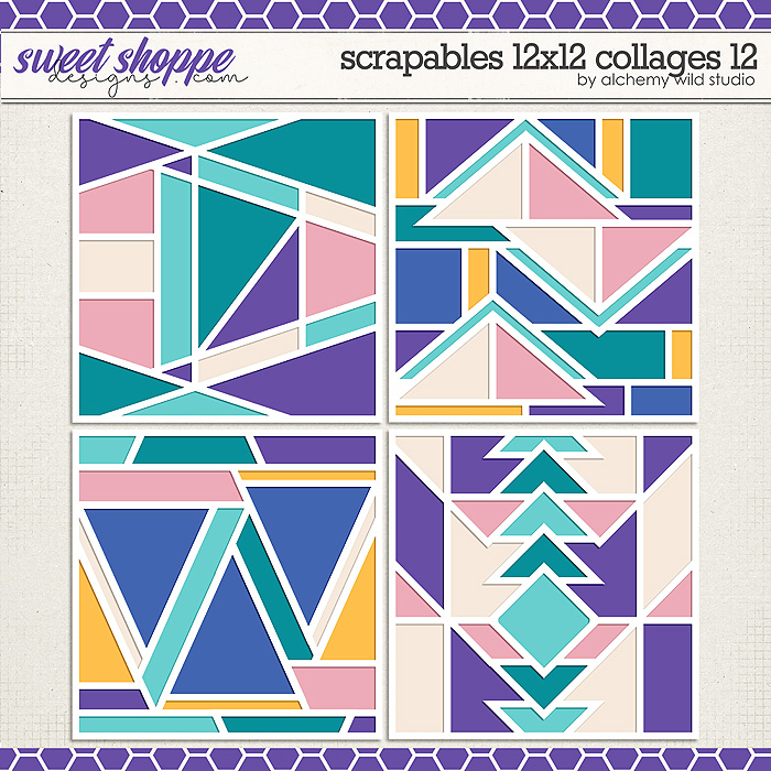 Scrapables: 12x12 Collages 12 Layered Templates by Amber