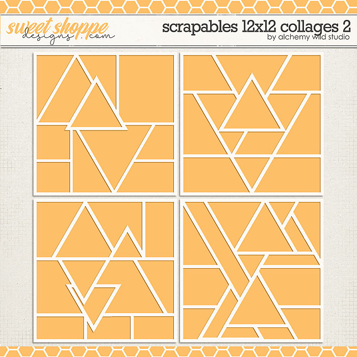 Scrapables: 12x12 Collages 2 Layered Templates by Amber