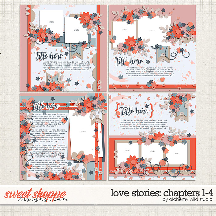 Love Stories: Chapters 1-4 Layered Templates by Amber