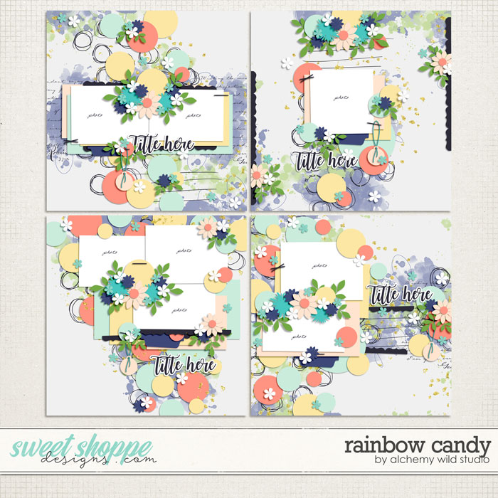 Rainbow Candy Layered Templates