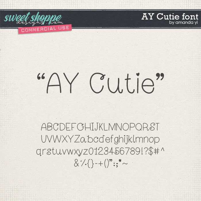 CU AY Cutie font by Amanda Yi