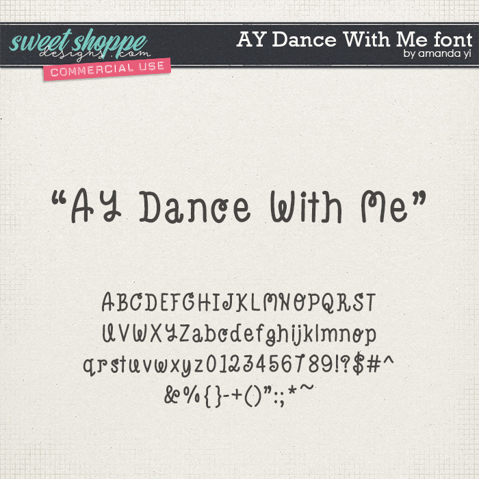 CU AY Dance With Me font by Amanda Yi