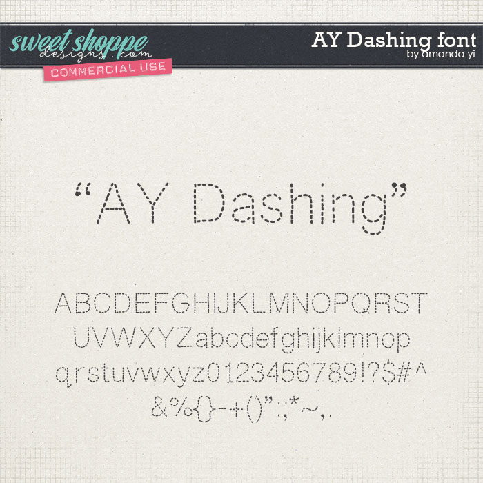CU AY Dashing font by Amanda Yi