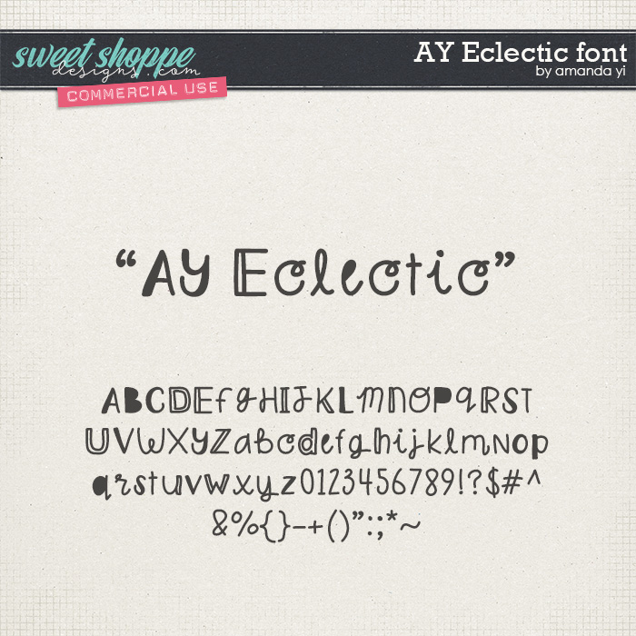CU AY Eclectic font by Amanda Yi