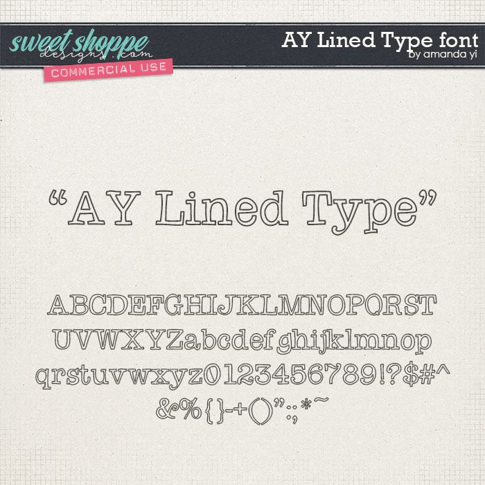 CU AY Lined Type font by Amanda Yi