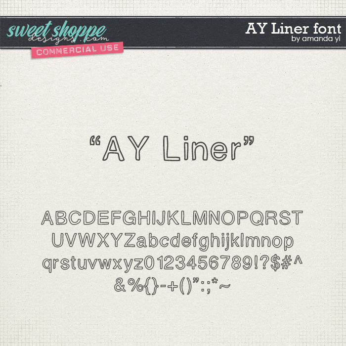 CU AY Liner font by Amanda Yi