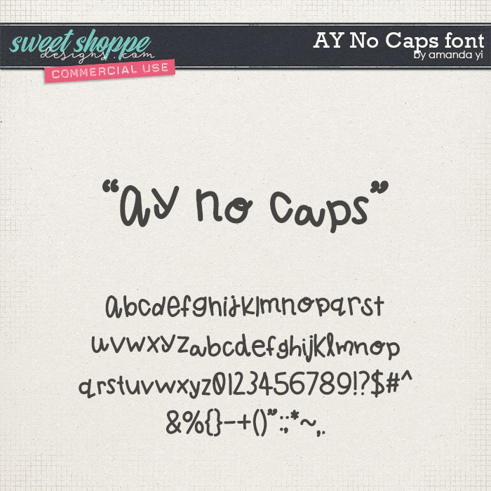 CU AY No Caps font by Amanda Yi