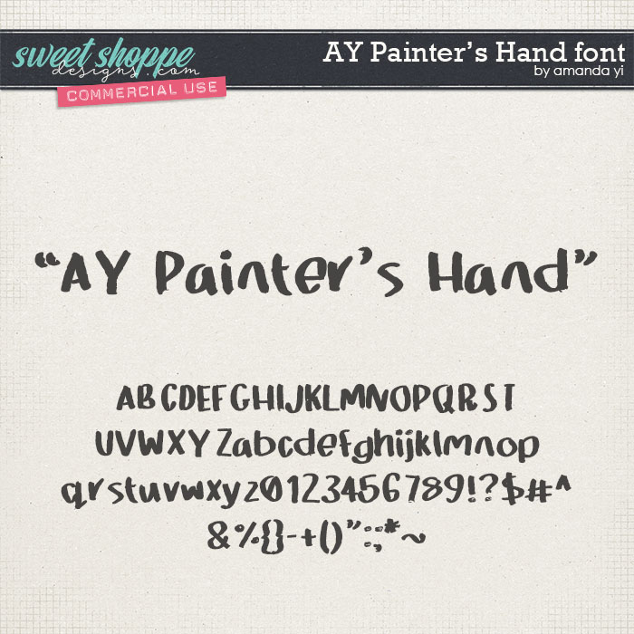 CU AY Painter's Hand font by Amanda Yi