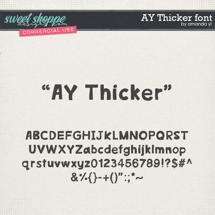 CU AY Thicker font by Amanda Yi