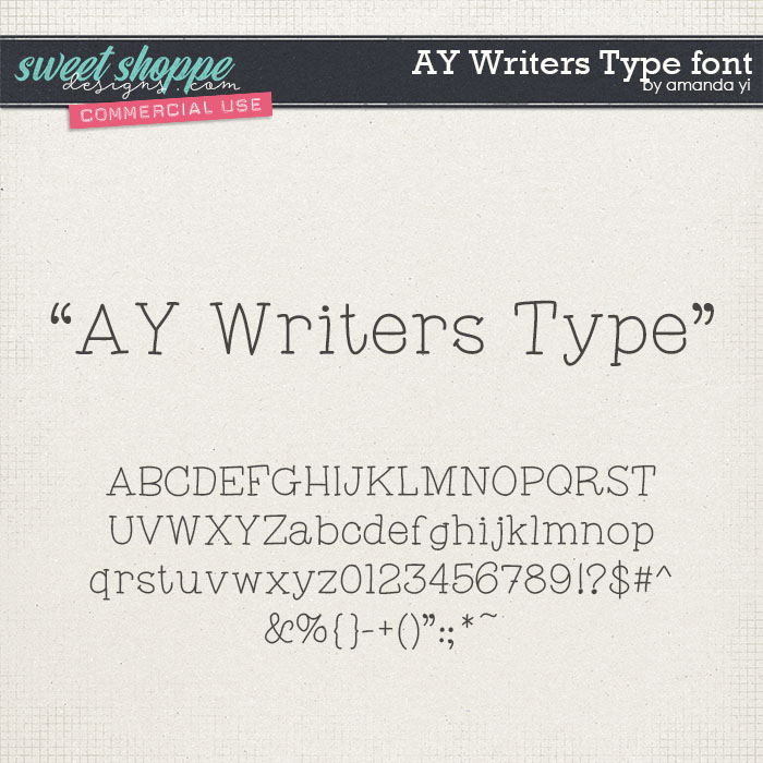 CU AY Writers Type font by Amanda Yi