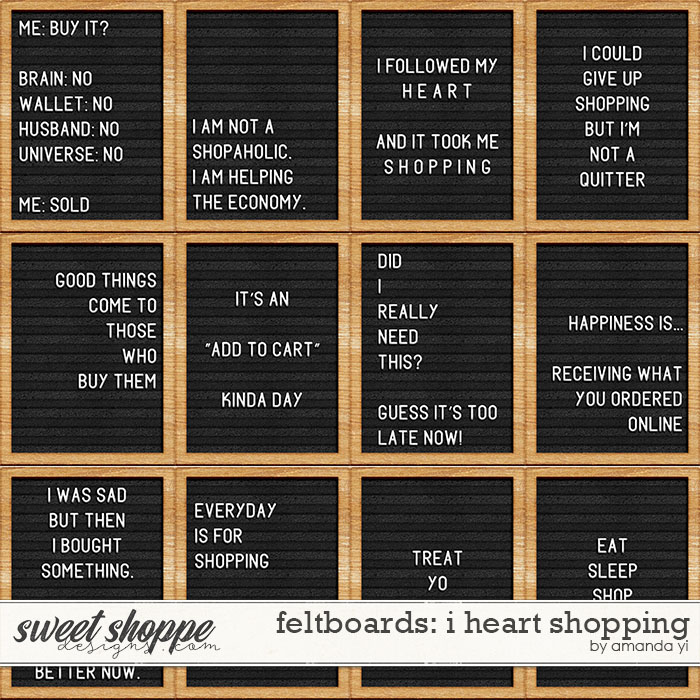 Feltboards: i heart shopping by Amanda Yi