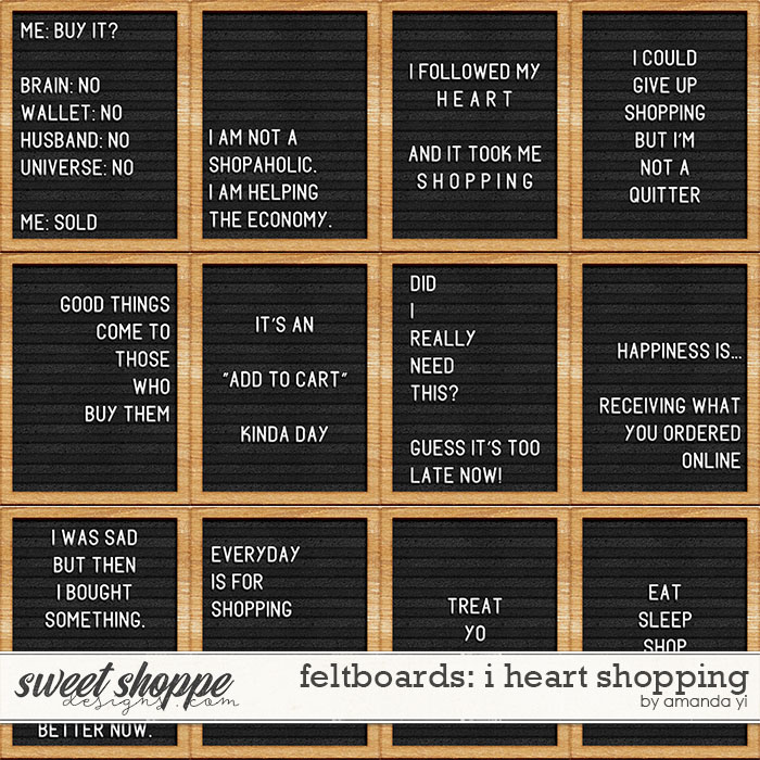 Feltboards: i heart shopping by Amanda Yi Feltboards: i heart shopping by Amanda Yi