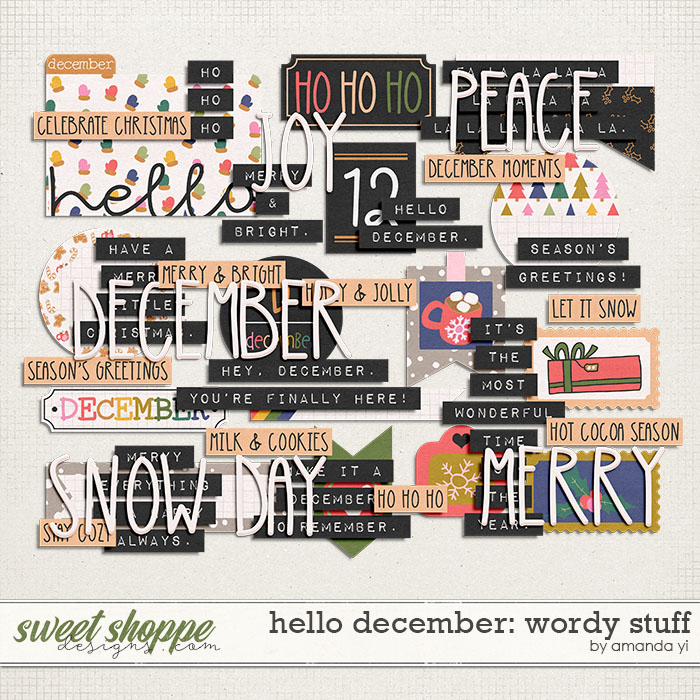Hello December: wordy stuff by Amanda Yi