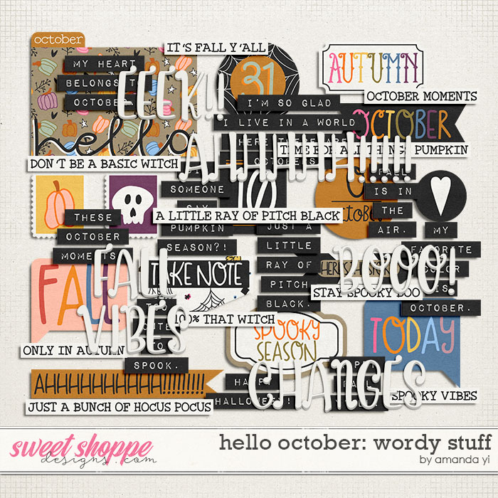 Hello October: wordy stuff by Amanda Yi