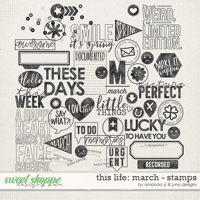 This Life: March - Stamps by Amanda Yi & Juno Designs This Life: March - Stamps by Amanda Yi & Juno Designs