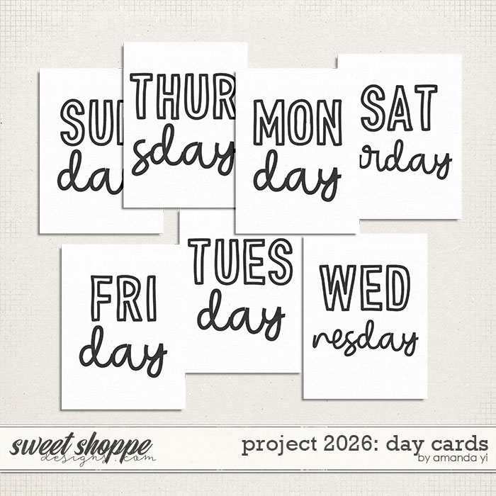Project 2026: day cards by Amanda Yi