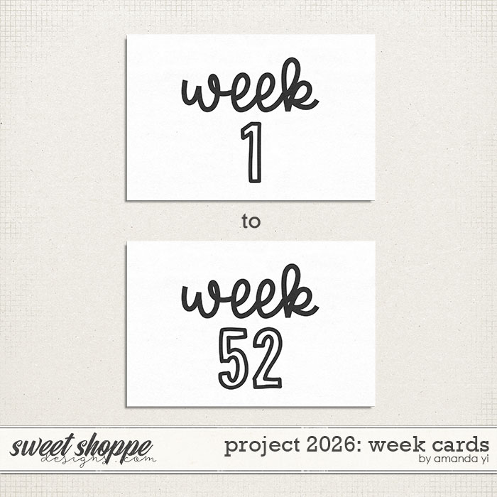 Project 2026: week cards by Amanda Yi