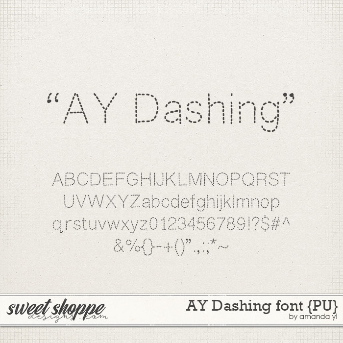 AY Dashing font {PU} by Amanda Yi