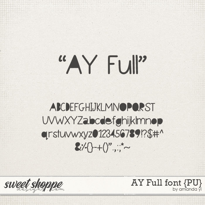 AY Full font {PU} by Amanda Yi