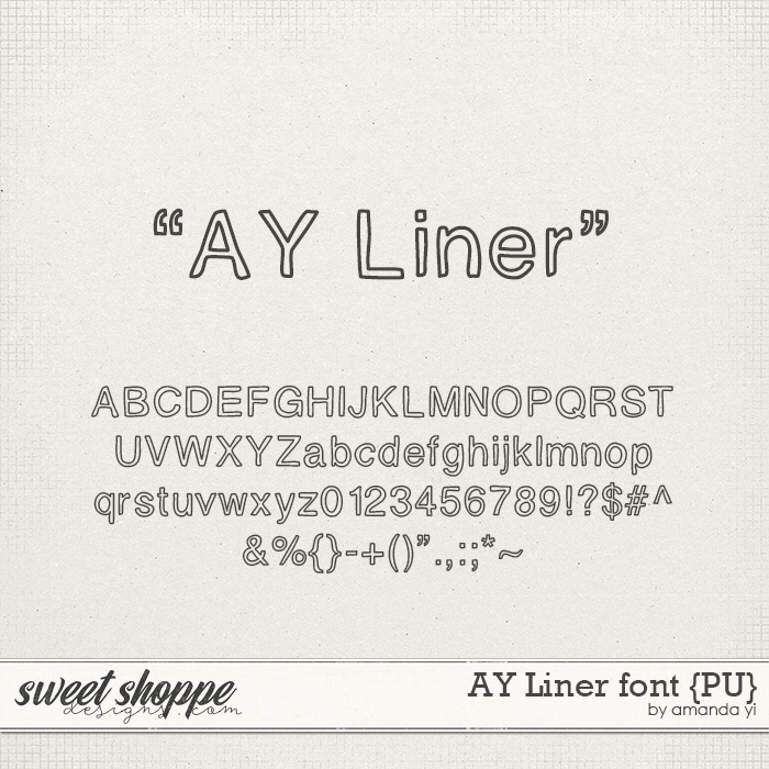AY Liner font {PU} by Amanda Yi